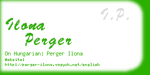 ilona perger business card